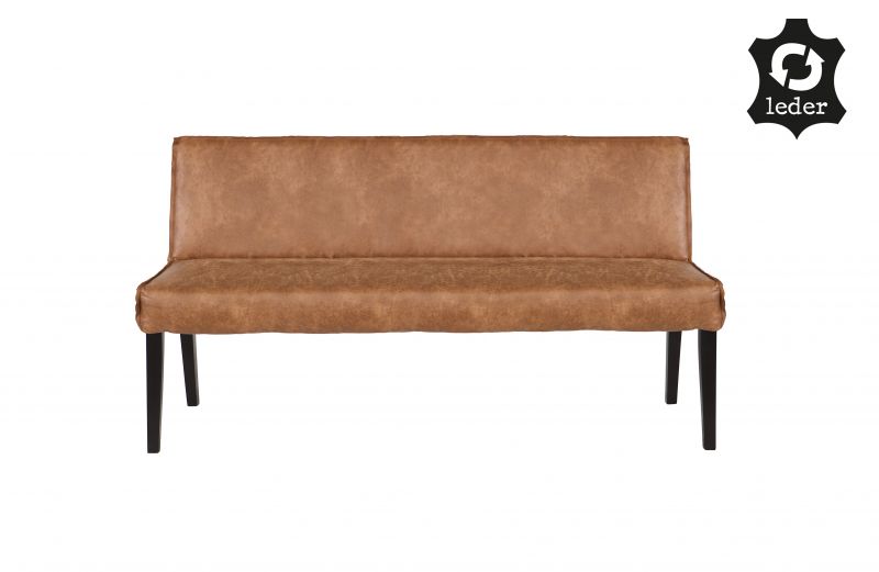 RD RECYCLE LEATHER DINNER BENCH COGNAC - BENCHES RD RECYCLE LEATHER DINNER BENCH COGNAC - BENCHES