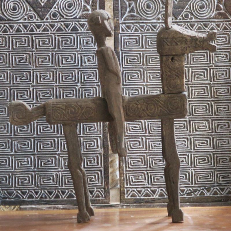 PRIMITIVE CARVED HORSE 50CM PRIMITIVE CARVED HORSE 50CM